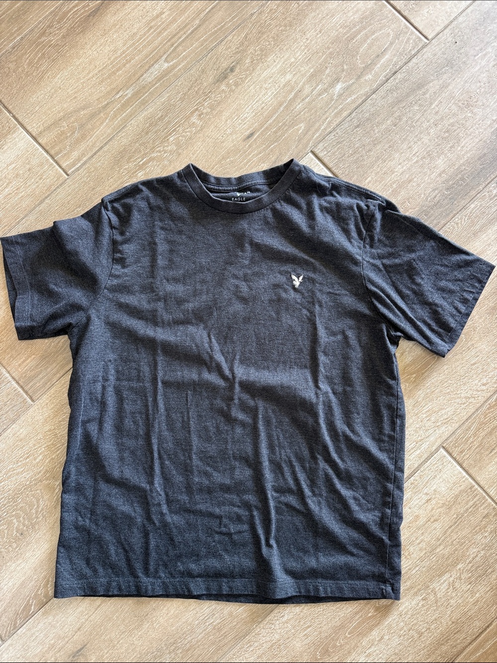 Men's Black American Eagle Crewneck T-Shirt with Logo medium